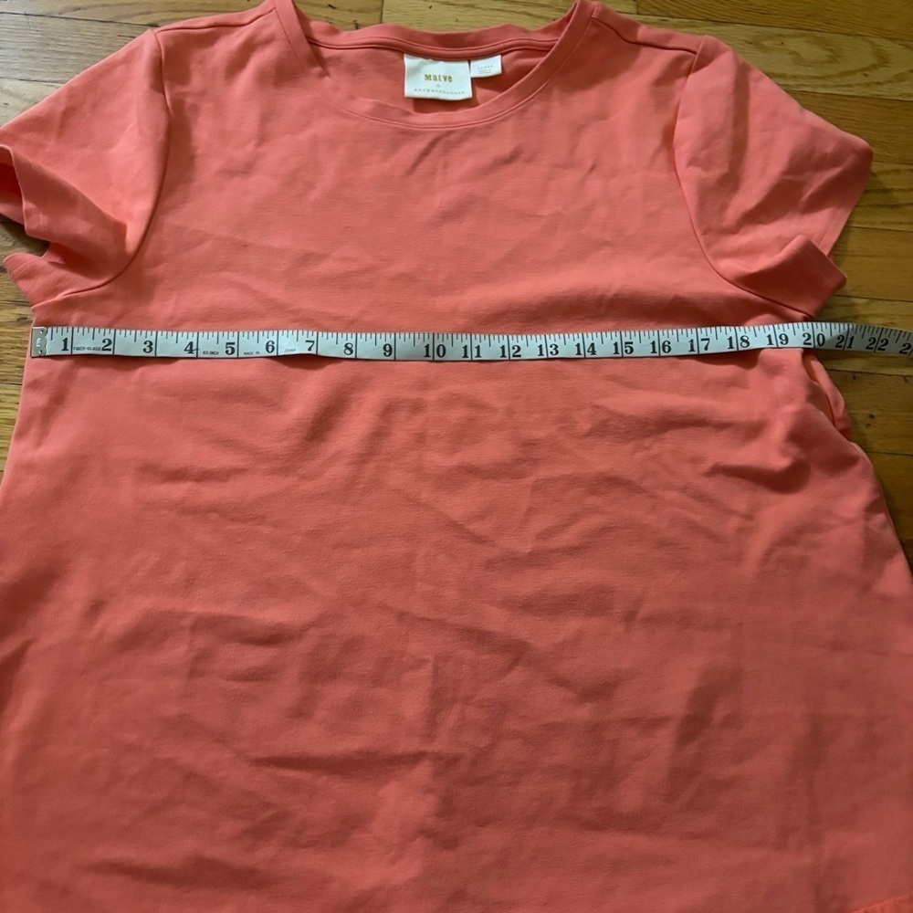Anthropologie Maeve Coral T-Shirt Dress Size Large - Picture 4 of 8